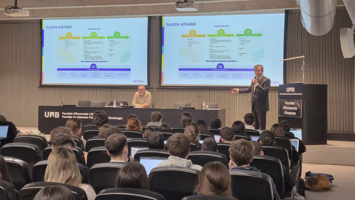 Aquesta setmana, a la <a href="/UABBarcelona/">Universitat Autònoma de Barcelona</a>, ​​hem realitzat una sessió pràctica sobre estratègies de creixement als estudiants de doble grau #ADE i #Dret que ha comptat amb la participació de Luis Calvo, Conseller (i bon amic) de <a href="/NauterraEspana/">Nauterra España</a>.
👉 linkedin.com/posts/xgarriga…
