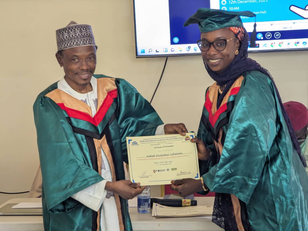 Today, December 14, 2025, <a href="/ICTAdvocates/">CITAD</a> graduated 16 students from the 5th School of Community Network as part of its sustainability plan. The Community Network Project, initiated by CITAD and supported by the <a href="/FCDOGovUK/">Foreign, Commonwealth & Development Office</a> and <a href="/APC_News/">APC</a>. <a href="/YZYau/">Yunusa Ya'u</a> <a href="/kamalkano/">kamal garba</a>