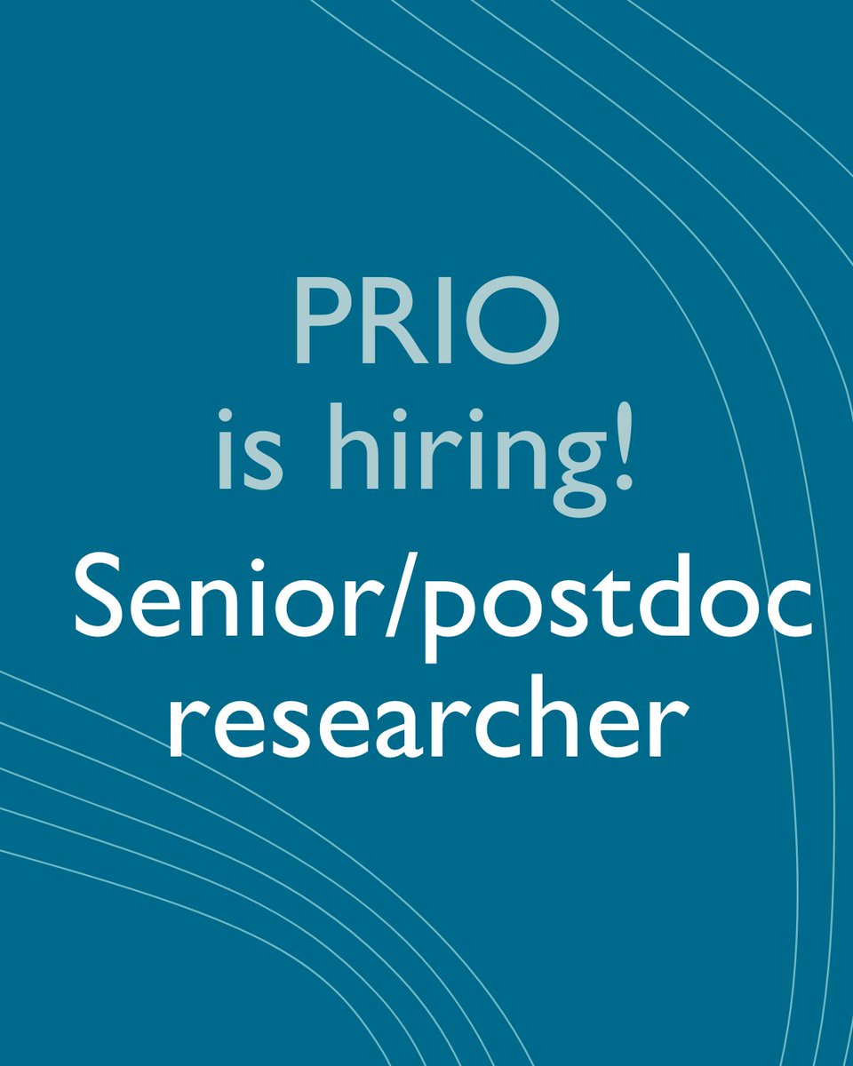 PRIOresearch's tweet photo. PRIO is seeking a Senior Researcher or Postdoctoral Researcher to advance our research on forecasting conflict and its impacts on human development. This position is part of the ANTICIPATE project, and involves developing machine-learning predictive models within a top-tier interdisciplinary environment.

Read more:
https://t.co/DCqmSzluYT