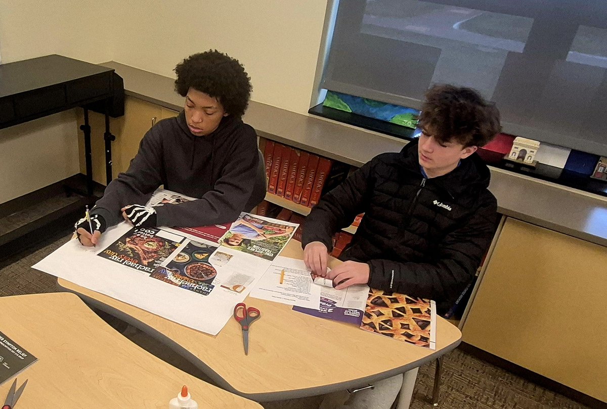 G_Ligouri's tweet image. Our magazine dissection continues in Integrated Studies! Time to take it apart, analyze it and put it back together w/ discussion! @hilltopspartan @KirstenPaine @CarrieFurnaces #PBL #collaboration #communitypartnerships