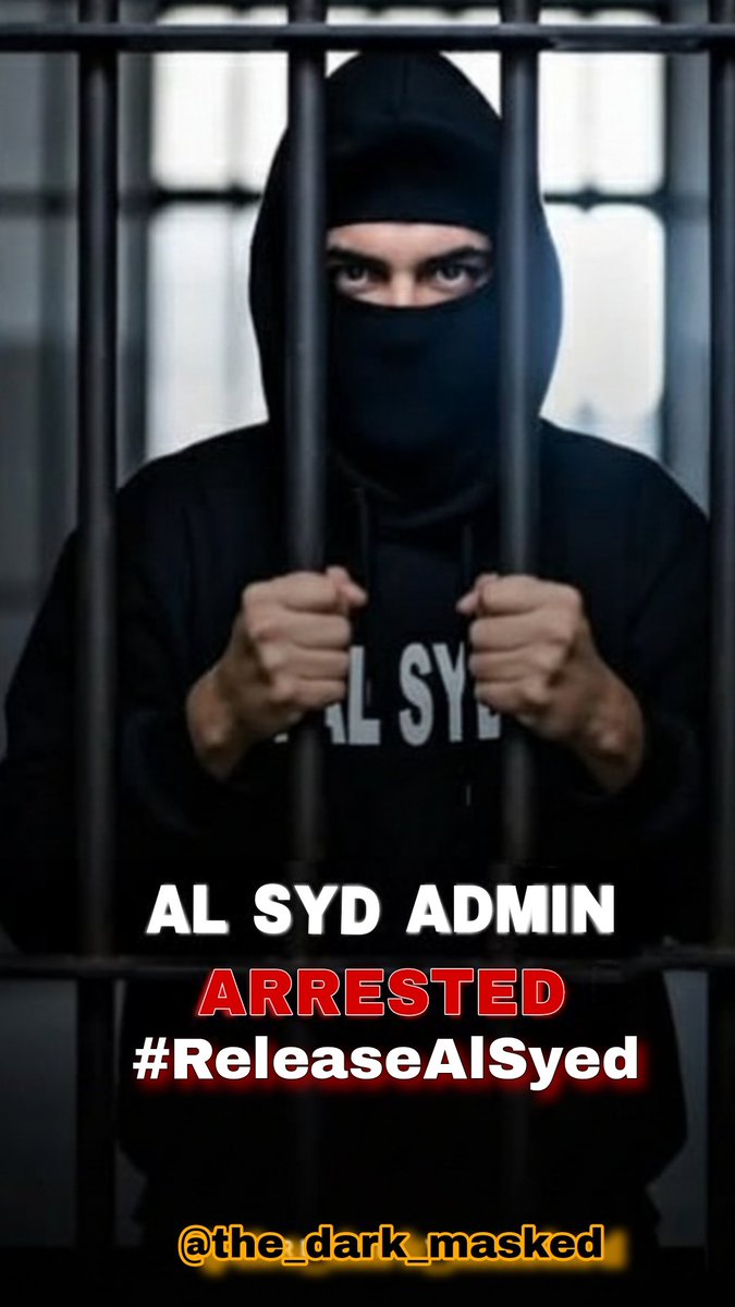 the_dark_masked's tweet photo. #ReleaseAlSyed NOW ✊🚨

कल, AL SYD भाई को अरेस्ट कर लिया गया ये बहुत हैरानी की बात है कि जब कोई अपने दीन के लिए कौम के लिए आगे आता है आवाज बुलंद करता है तो उसपर तुरंत कार्य वाई होती है,

लेकिन जब असली नफरत फैलाने वाले लोग खुलेआम इस्लाम के खिलाफ मुसलमानो के खिलाफ जहर उगलते हैं, तब कोई कार्यवाई कियू नही होती।

जब असली नफ़रत फैलाने वाले आज़ाद घूम रहे हों
और सच बोलने वाले ही हिरासत में हों,

तो ये न्याय नहीं ~ दोहरा सिस्टम है।
कानून सबके लिए बराबर होन चाहिए, वरना लोगों का भरोसा कैसे बचेगा?

#the_dark_masked  #ReleaseAlSyed