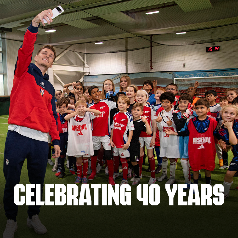Arsenal's tweet photo. Looking back on 40 years of Arsenal in the Community 🎞

Take a look at some unforgettable moments 👇