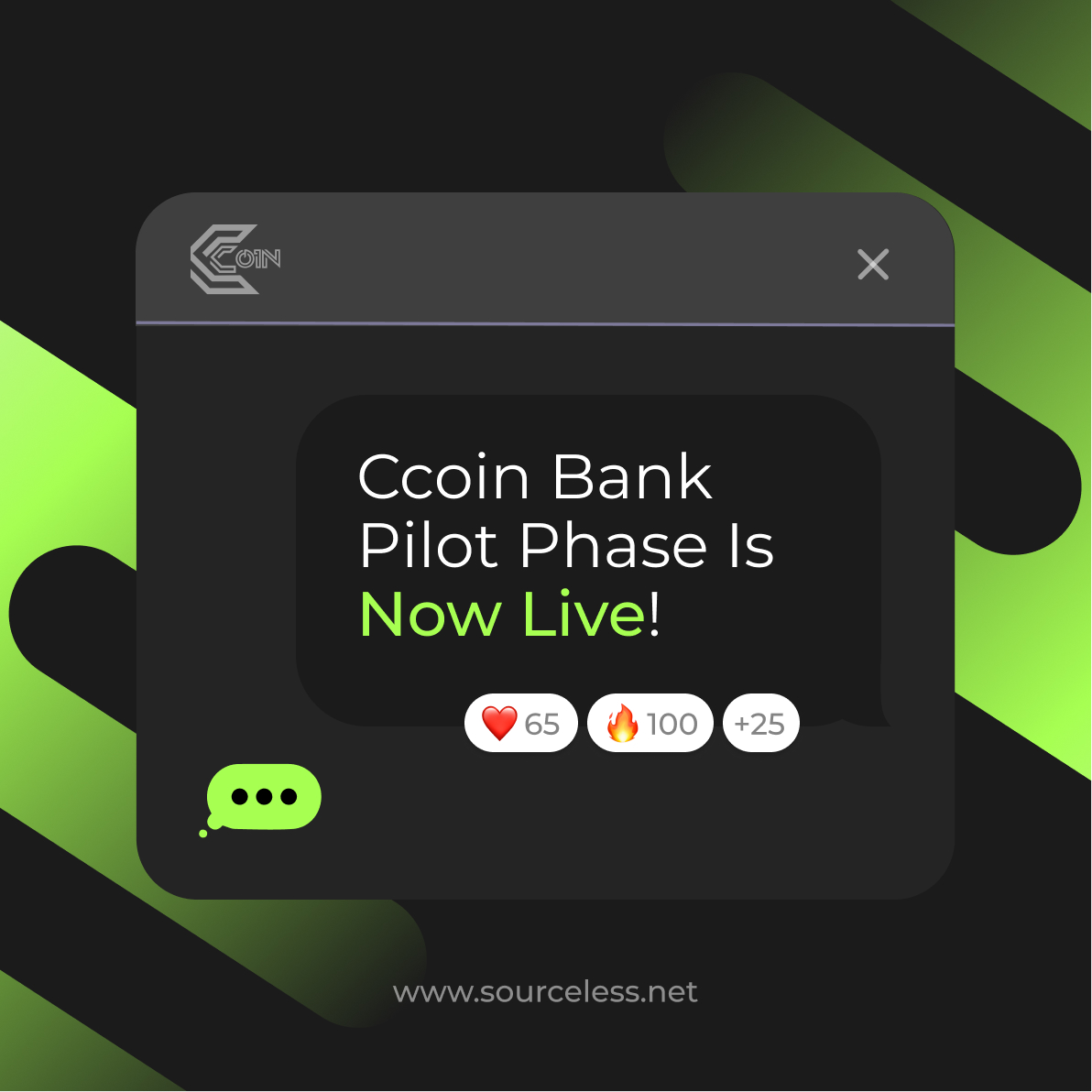 SourcelessB's tweet image. 🚀 The Ccoin Bank pilot is live!

Alexandru Stratulat gave the first demo inside IgniteHeX, and early testers are now exploring decentralized banking in the SourceLess ecosystem. More features roll out soon - your feedback shapes the launch.

#CcoinBank #IgniteHeX #SourceLess