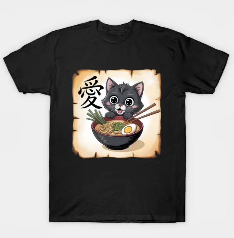 BakoCat98005's tweet photo. Cat Kawaii Eating Ramen Japanese Vintag T-Shirt
designed and sold by cat bako, I'm here to enjoy eating together. 😻👉https://t.co/B20z0e1ErI👈😼 #heatedrivalry #TheGameAwards #DataHaven #Shane #ilya #Food  #cat #funnycat #CatsOfTwitter #Japanese #Japan https://t.co/m9nW7VUGjg