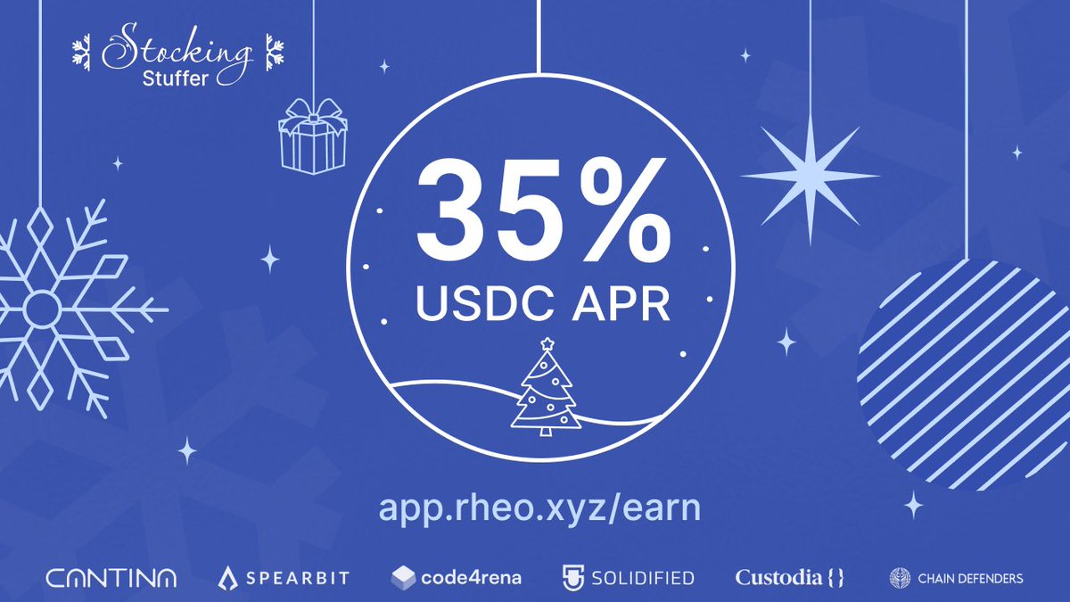 rheo_xyz's tweet image. Sliding yields don’t have to freeze your profits 🥶

Endeavor vaults use term premiums to outpace variable rates – with festive USDC rewards now layered on top