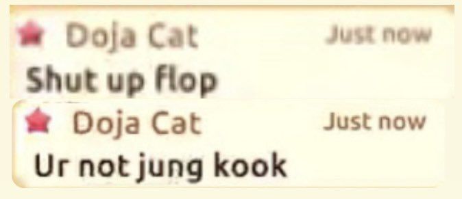 and the funfact it’s not edited and doja cat actually said this 😭