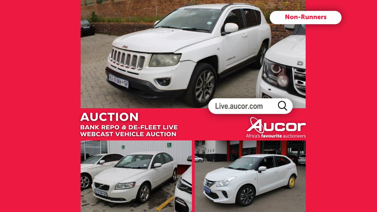 Don’t miss out! Standard Bank Joburg Vehicle Asset Finance Live Webcast Auction Finale. Bid on Mon 15 December 10:30. Click below to buy your dream car! T&amp;Cs Apply. bit.ly/4oUBZcT