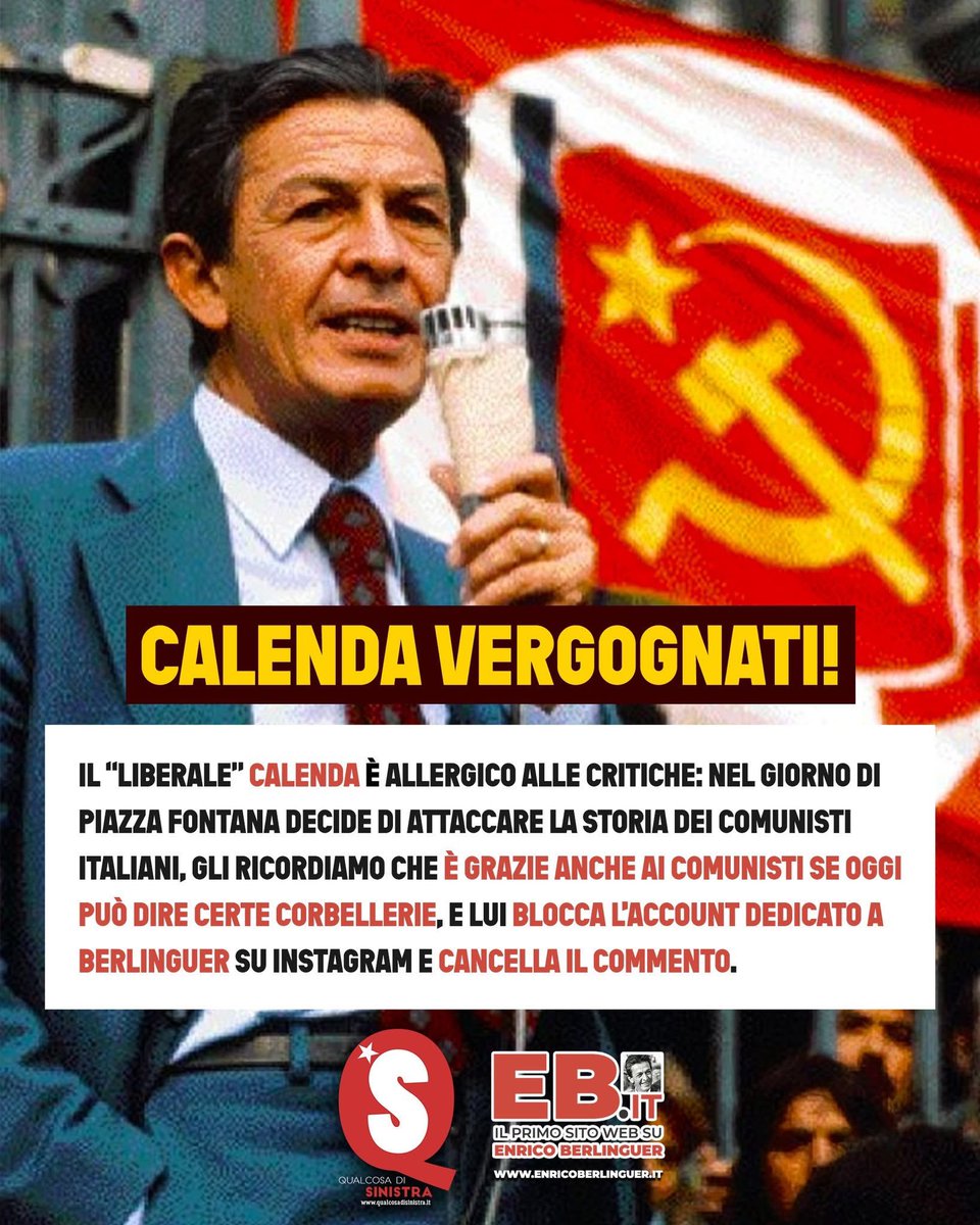 Vediamo se ci blocca anche qui. #Calenda #12dicembre #Berlinguer
