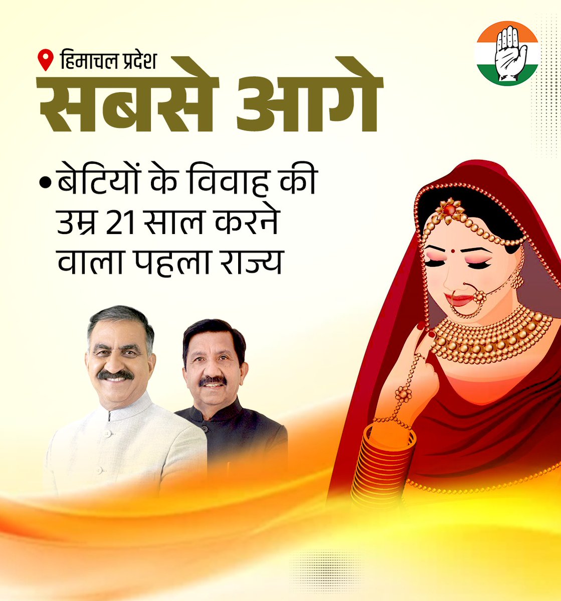 🔷 हिमाचल प्रदेश में सबसे पहले बेटियों की शादी की उम्र हुई 21 साल