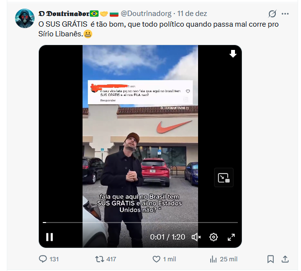 Isso aqui deve ser parte do comprovante de incapacidade mental do seres (video e post), não é possível ser tão idiota assim no dia a dia.
(spoiler: em breve esse "nobre herói" aparece querendo ser deputado...)