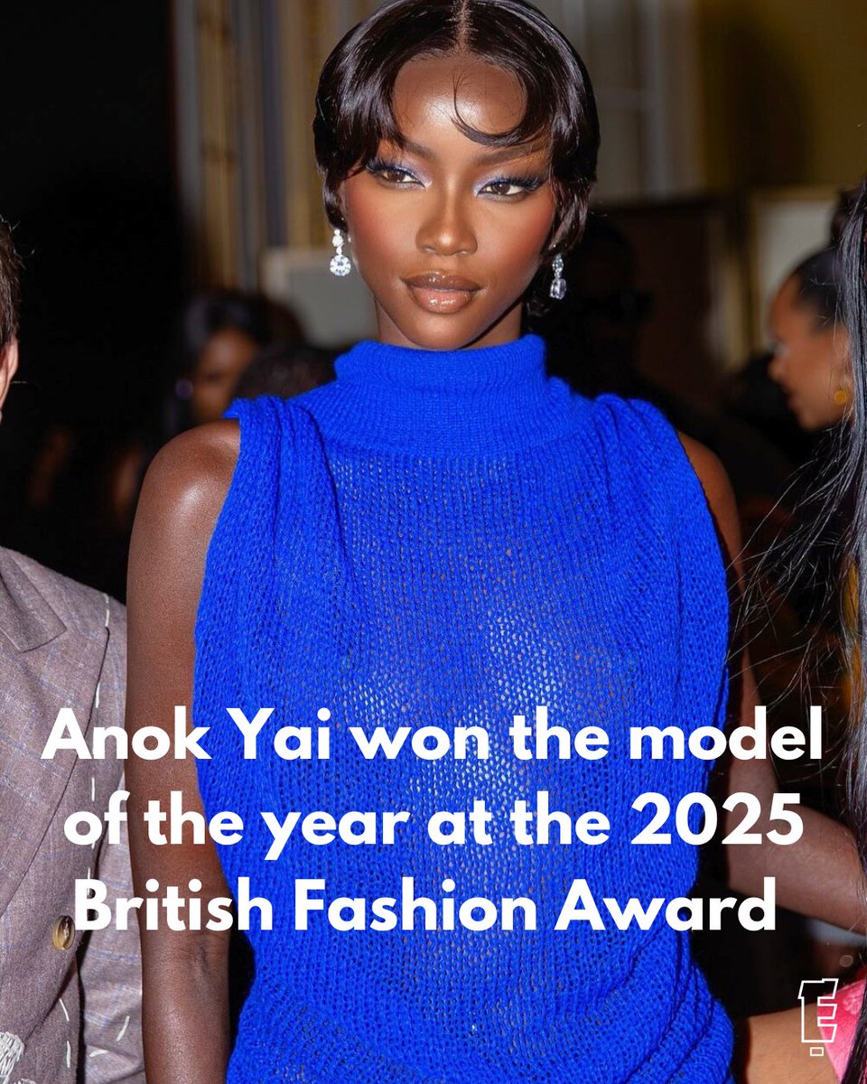 Effecttnews's tweet photo. @anokyai won the 2025 model of the year at the @Britishfashionawards https://t.co/Kk94pYhRHB