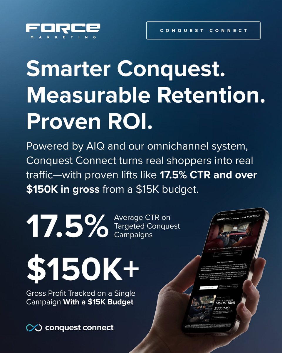 December shoppers move with purpose. They know what they want and how far they'll drive. Your store just needs to meet them first. Conquest Connect follows real shopper movement and puts your inventory in their path.

Start the conversation today:
bit.ly/4iUyO2L