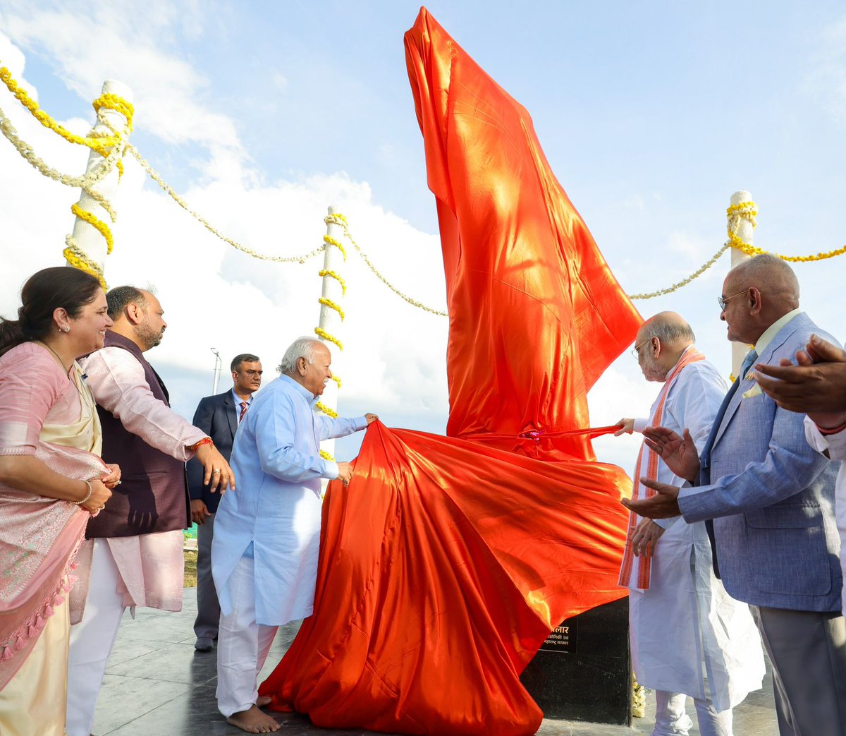 ShelarAshish's tweet photo. Moment of pride in Andaman, where every grain of sand echoed the courage of Veer Savarkar!

Hon’ble Sarsanghachalak Shri. Mohan Bhagwat Ji and Hon’ble Union Home Minister Shri. Amitbhai Shah unveiled the grand statue of Swatantryaveer Vinayak Damodar Savarkar and inaugurated the ‘Veer Savarkar Prerna Park’ and I was honoured to witness this historic moment. 

Standing on the very land where Vinayak Damodar Savarkar endured unimaginable torture, solitary confinement and decades of imprisonment for Bharat, one is reminded of his unshakeable resolve and limitless love for the motherland. His fearless spirit, forged in the darkness of the Cellular Jail, continues to guide India with the ideals of cultural nationalism and national unity.

This majestic statue will stand as a timeless symbol of his sacrifice, an inspiration for generations to come, reminding every Indian that courage, conviction and patriotism can never be shackled.

Veer Savarkar lives on… in our souls, our history and our future.