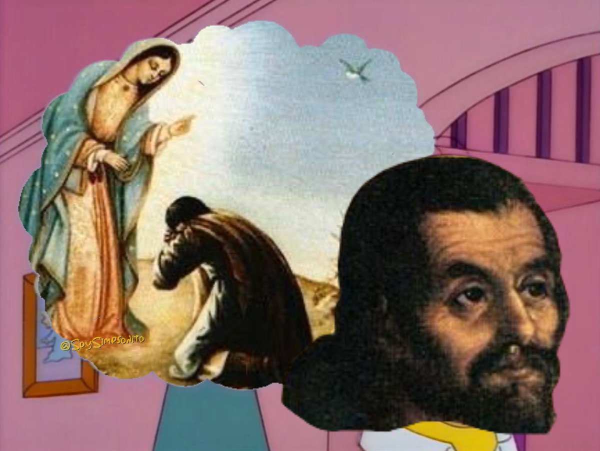 SoySimpsonito's tweet photo. 💭 "Juan Diego, eres crédulo como una piedra y feo como una blasfemia. Si un criollo te ofrece evangelizarte, te subes."

- ¡Malditos traumas de la conquista! https://t.co/lTKRZ0pKTT