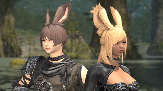 aitaikimochi's tweet image. New Viera and Hrothgar hairstyles available in FFXIV 7.4!