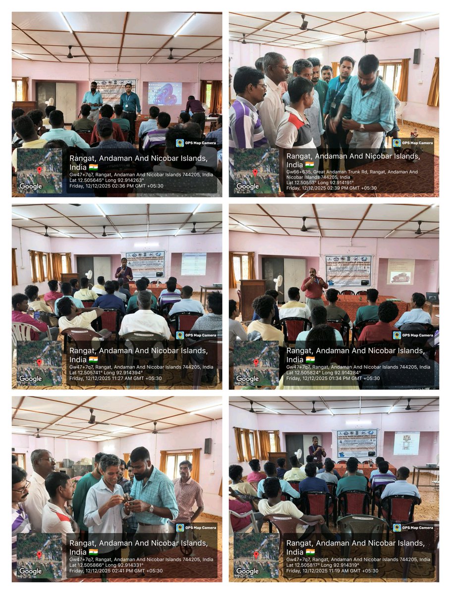 CifnetH's tweet photo. 03 days outreach programme for 25 Nos.#fishers of #Rangat #Andaman &amp; #Nicobar #Islands, 
commenced by CIFNET, on 12.12.25, jointly with the Dept.of  Fisheries, Andaman. &amp; Nicobar islands,under #PMMSY funded by #NFDB on topic“Maintenance of Boat Engine &amp; Fishing Practice. https://t.co/7wr6cqNQmd