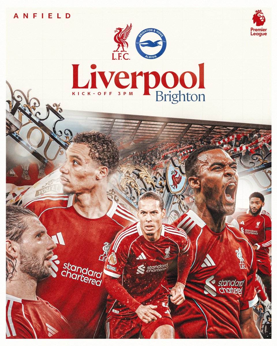 LFC's tweet image. Back at Anfield. Back in the Premier League. 👊🔴 #LIVBHA