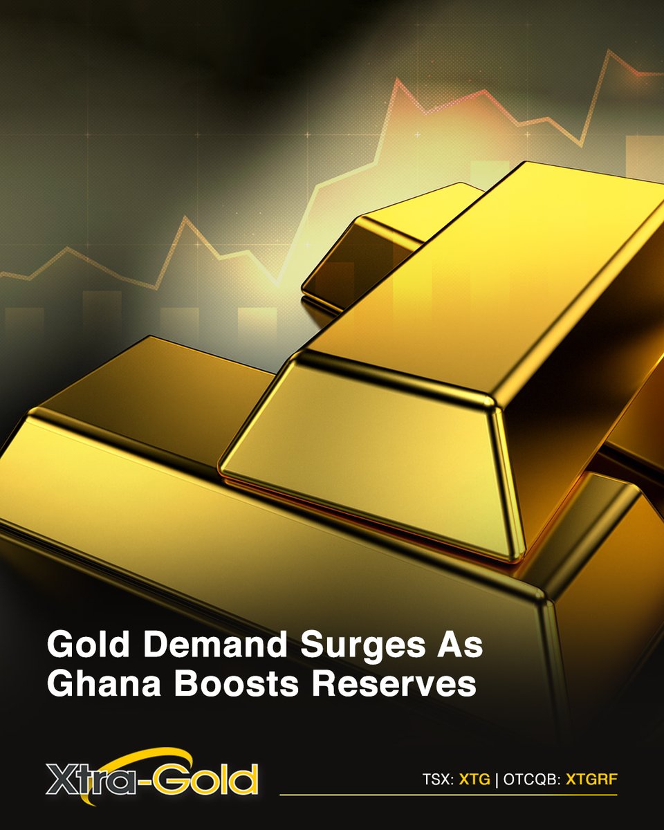 🏛️ With Ghana adding 4 tonnes of #gold in Q3 2025, gold demand remains strong even at record highs, making our #KibiGoldBelt exploration well-timed.

Discover: ordnl.link/2VyJYUQ

🇨🇦 #TSX: $XTG | 🇺🇸 #OTCQB: $XTGRF