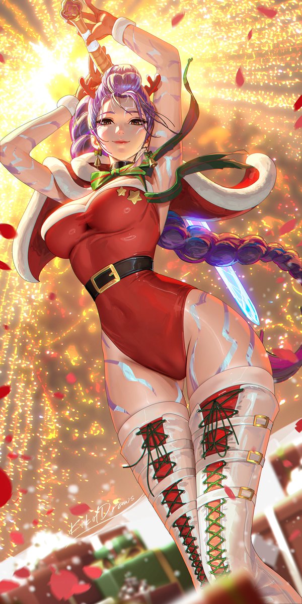 Kikoldraws's tweet image. #KPOPDEMOMHUNTERS #Rumi Merry Christmas to everyone in advance!🥰 Christmas Rumi