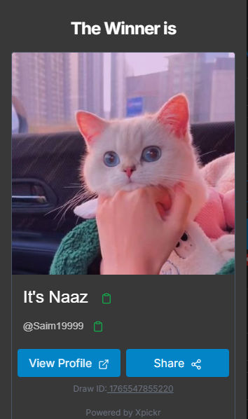 Congrats <a href="/Saim19999/">It's Naaz</a> on winning the $15. Please send me a DM to claim your prize ✅