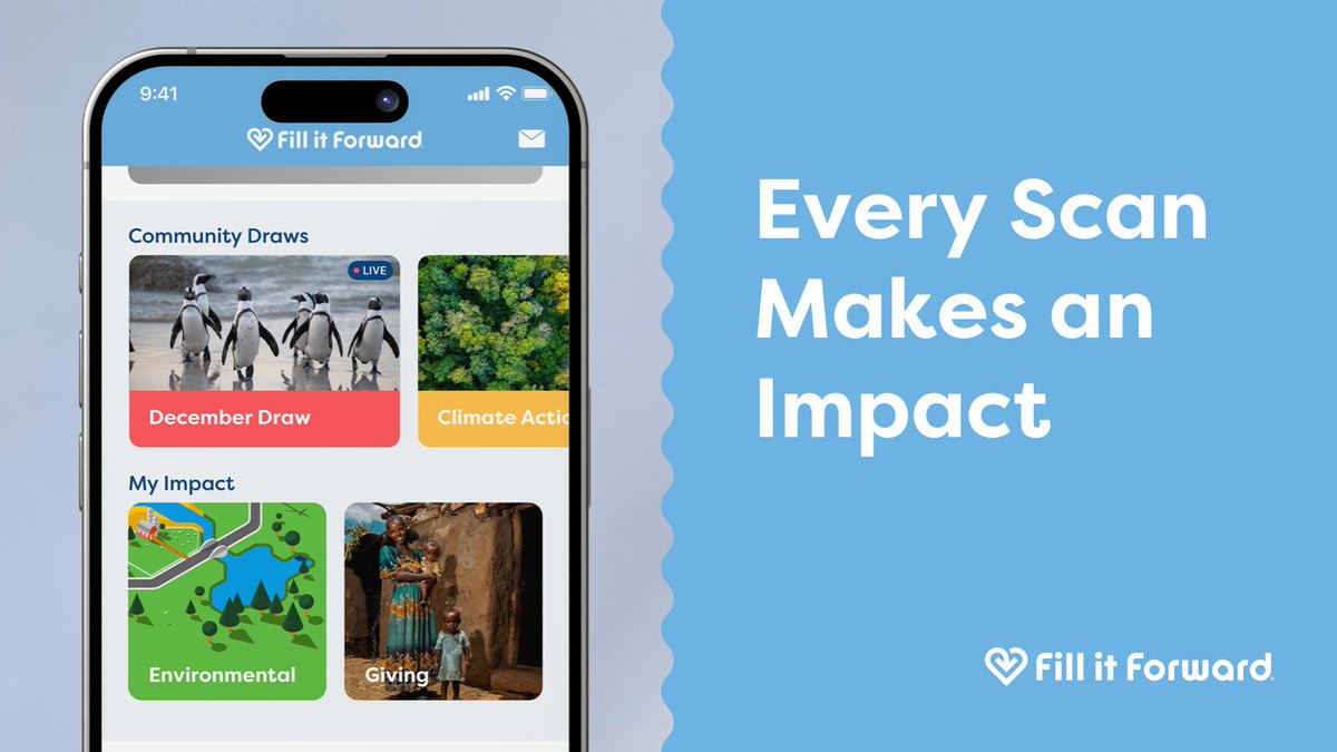Download the app and explore a fresh new look on the Fill it Forward app and web app! See your community, impact, and giving progress right from the homepage.

App Store:  zurl.co/wb8UU
Google Play: zurl.co/XqF4q
