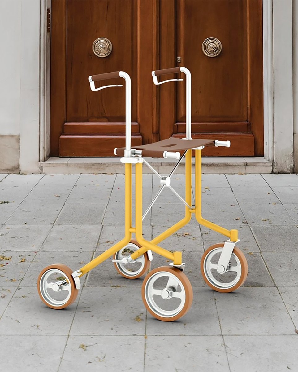 Choice is a refined rollator designed by 2nd-year Industrial Design students from Designskolen Kolding, created with an emphasis on high-quality materials and a clean, minimalist expression. The project seeks to offer an assistive device that feels both functional and beautiful,