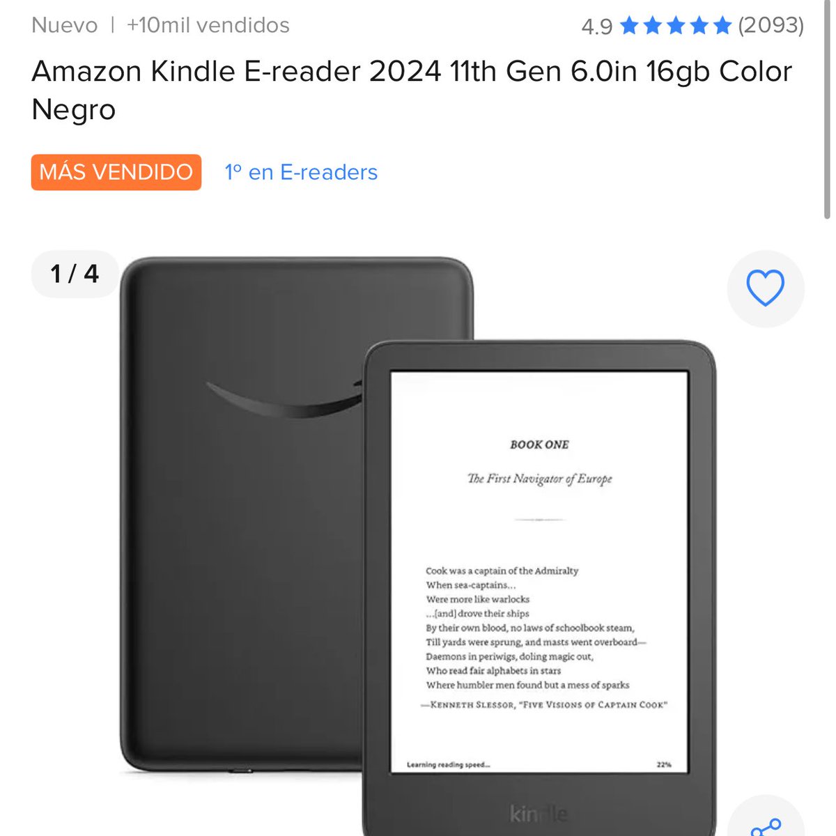 lunatika_shd's tweet image. Baratísimo el Kindle modelo 2024 a menos de $200.000 🤯

Es compra internacional: si no tenés cupo en el CUIT seguro te llega el año que viene y entra igual (y sino usá CUIT de otra persona)

$193.196 precio final con impuestos + cupón DOCEDELDOCE

mercadolibre.com/sec/1U7XeXC