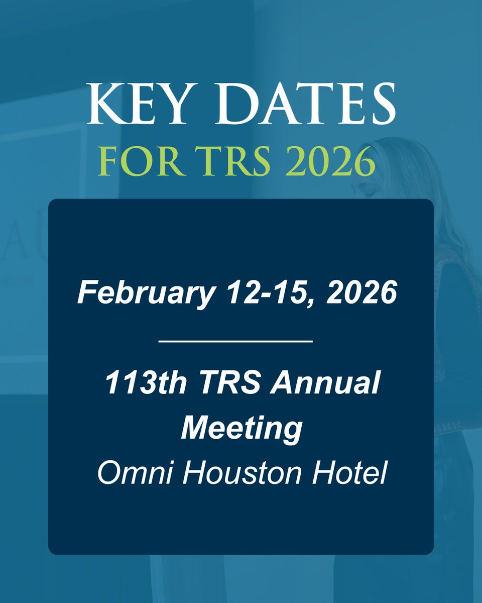 TxRadSociety's tweet image. Mark your calendars for #TRS2026! 📅

✅ Last day for reg. savings: Jan 20, 2026
✅ Hotel cut-off: Jan 21, 2026 
✅ Annual Meeting: Feb 12–15, 2026 

Details: zurl.co/4HkpE

#RadiologyEducation #Radiology #TexasRadiology