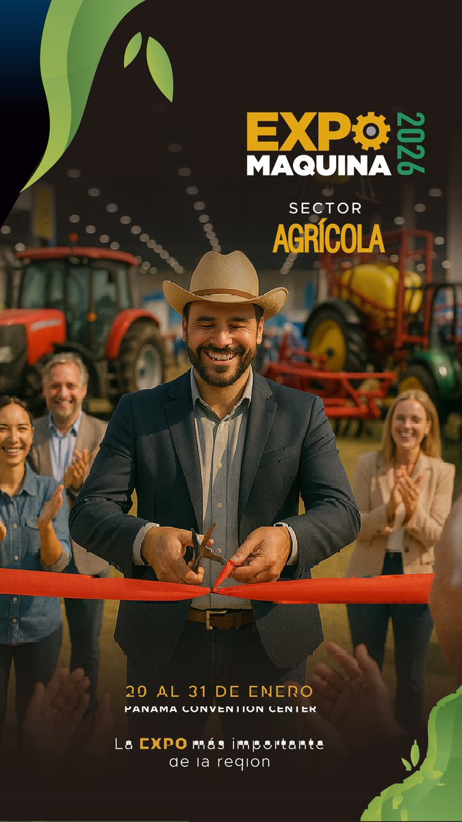 El agro del futuro ya no se negocia en la finca, se negocia en los grandes escenarios. Tu marca agrícola debe estar en Expo Máquina 2026. Reserva tu stand y amplía tu red de contactos, escríbenos: (507) 6550-9998, info@expomaquina.org.

Del 29 al 31 de enero de 2026, en el Panama