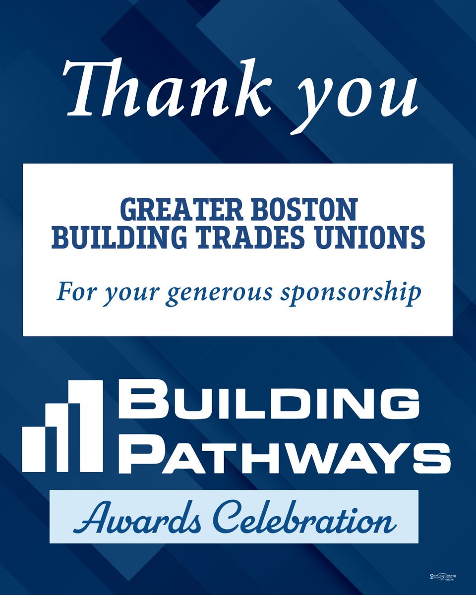 A big thank you to <a href="/MetroBTC/">Greater Boston Building Trades Unions</a> for helping us expand access to opportunity in the construction industry. Your generosity empowers us to train, mentor, and support students as they take their first steps toward rewarding union careers.