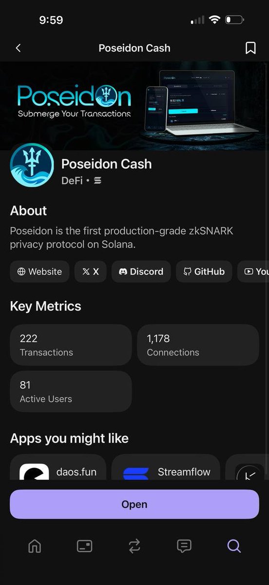 We are thrilled to announce that Poseidon (dApp) is officially approved and searchable directly within <a href="/phantom/">Phantom</a> wallet.

True privacy on Solana is no longer hidden, it’s right at your fingertips.

Open Phantom, search "Poseidon," and dive in.