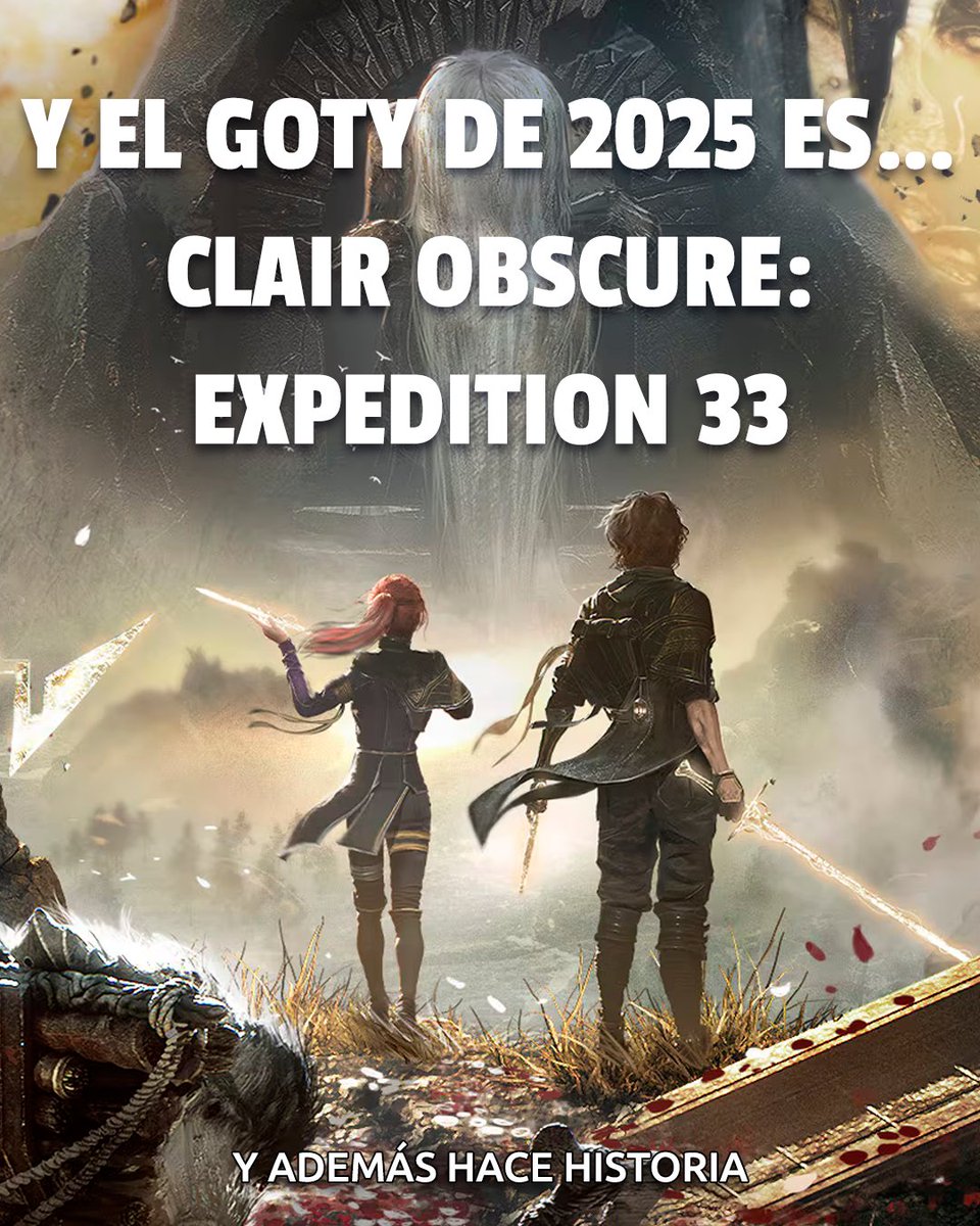 Clair Obscur: Expedition 33 se convierte en el juego más premiado de la historia de The Game Awards, con nada menos que 9 galardones. 

¿Ya has jugado a Expedition 33? Si todavía no, ¡¿a qué estás esperando?!