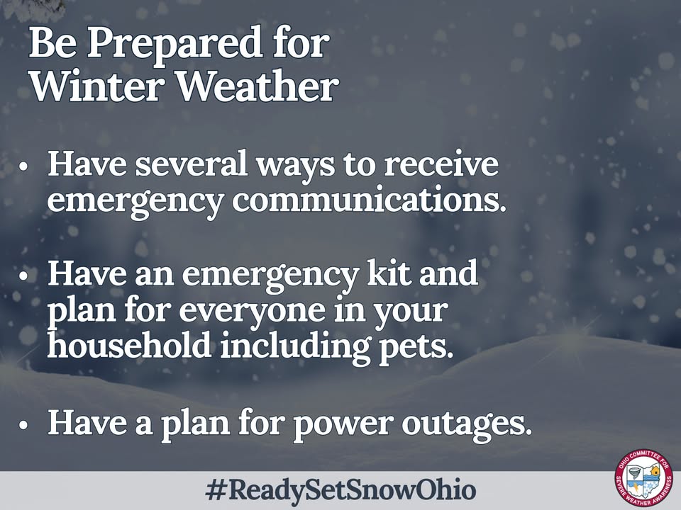 OHWxAwareness's tweet image. Be aware and be prepared for winter weather. Have a plan and several methods of reliable communication. Learn more at: bit.ly/4evGFQy #WinterSafety