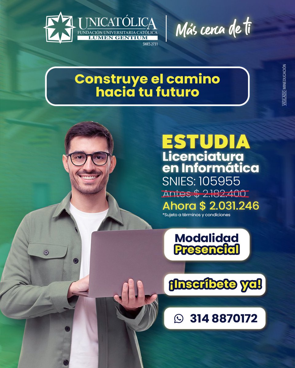 ¿Sueñas con crear soluciones tecnológicas que transformen el mundo? 🧩

Nuestra Licenciatura en Informática te brinda las herramientas para destacar en el campo de la información y las tecnologías.

👉 ¡Inscríbete ya!
