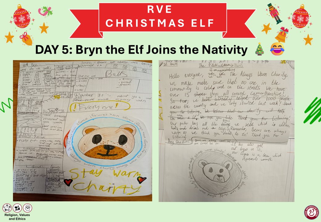 BryngwynSchool's tweet photo. DAY 5: Bryn the Elf Joins the Nativity 🎄😂
Bryn came to admire Year 7’s brilliant charity presentations — genuinely impressed… for once. 👏
Spotted in the Nativity, Bryn announced he was joining as a WiseElf ⭐ https://t.co/JkvDwrD1Xu