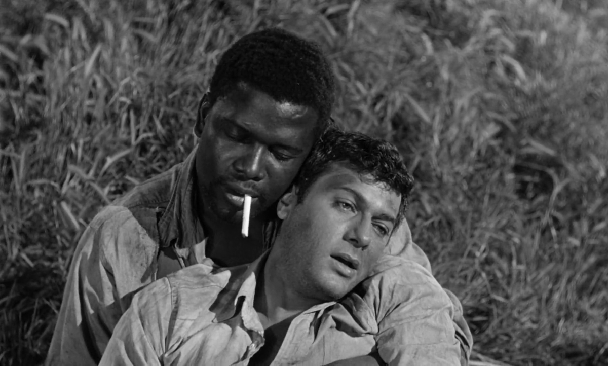 suddenxfear's tweet photo. sidney poitier and tony curtis in the defiant ones (1958) https://t.co/ksfMbSIfCE