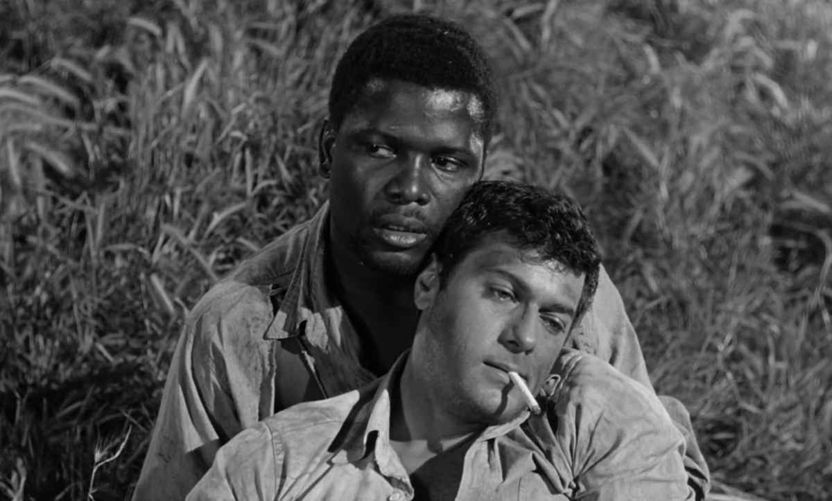 suddenxfear's tweet photo. sidney poitier and tony curtis in the defiant ones (1958) https://t.co/ksfMbSIfCE