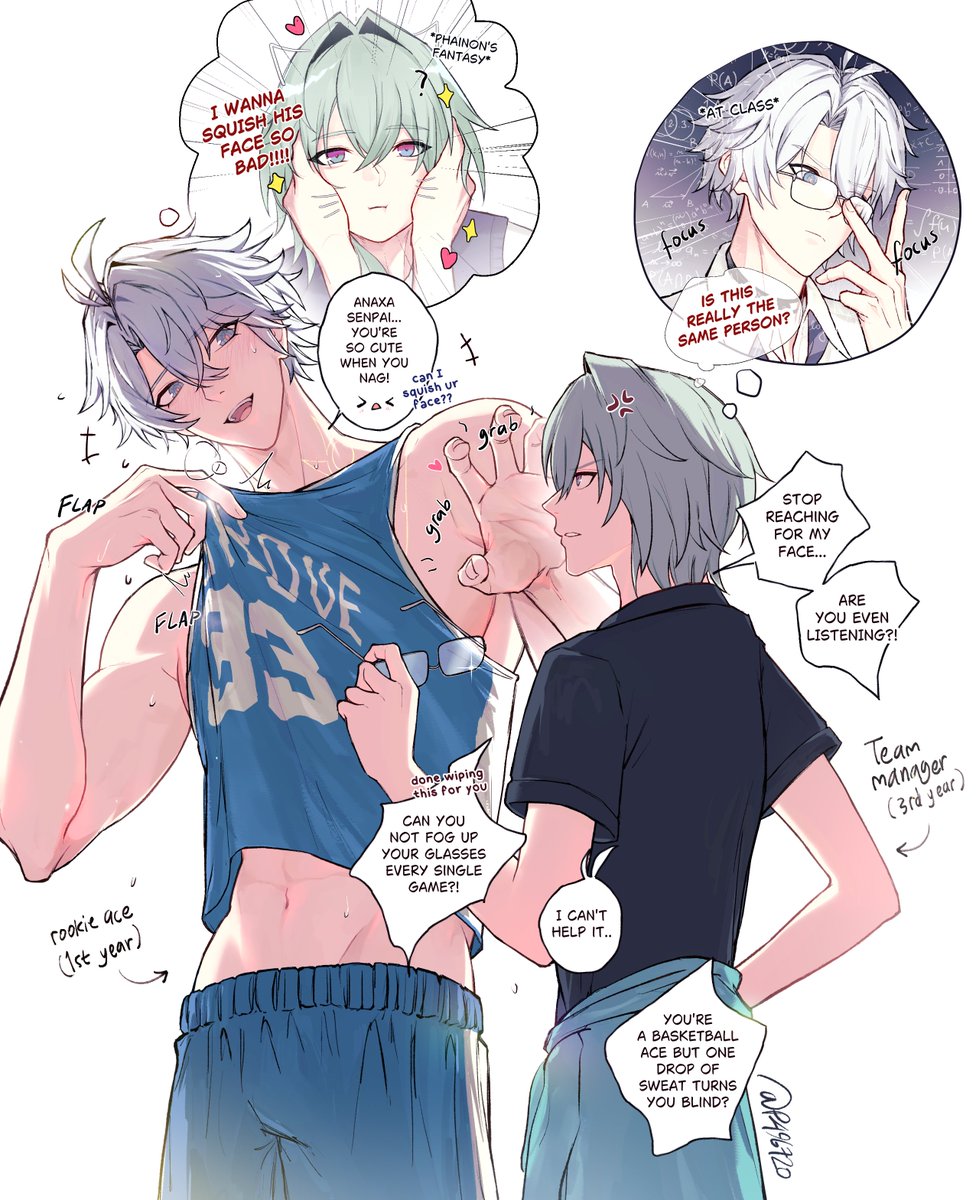 gap moe nerd w cute aggressive urges towards his senpai.. #phainaxa ☀️🌿