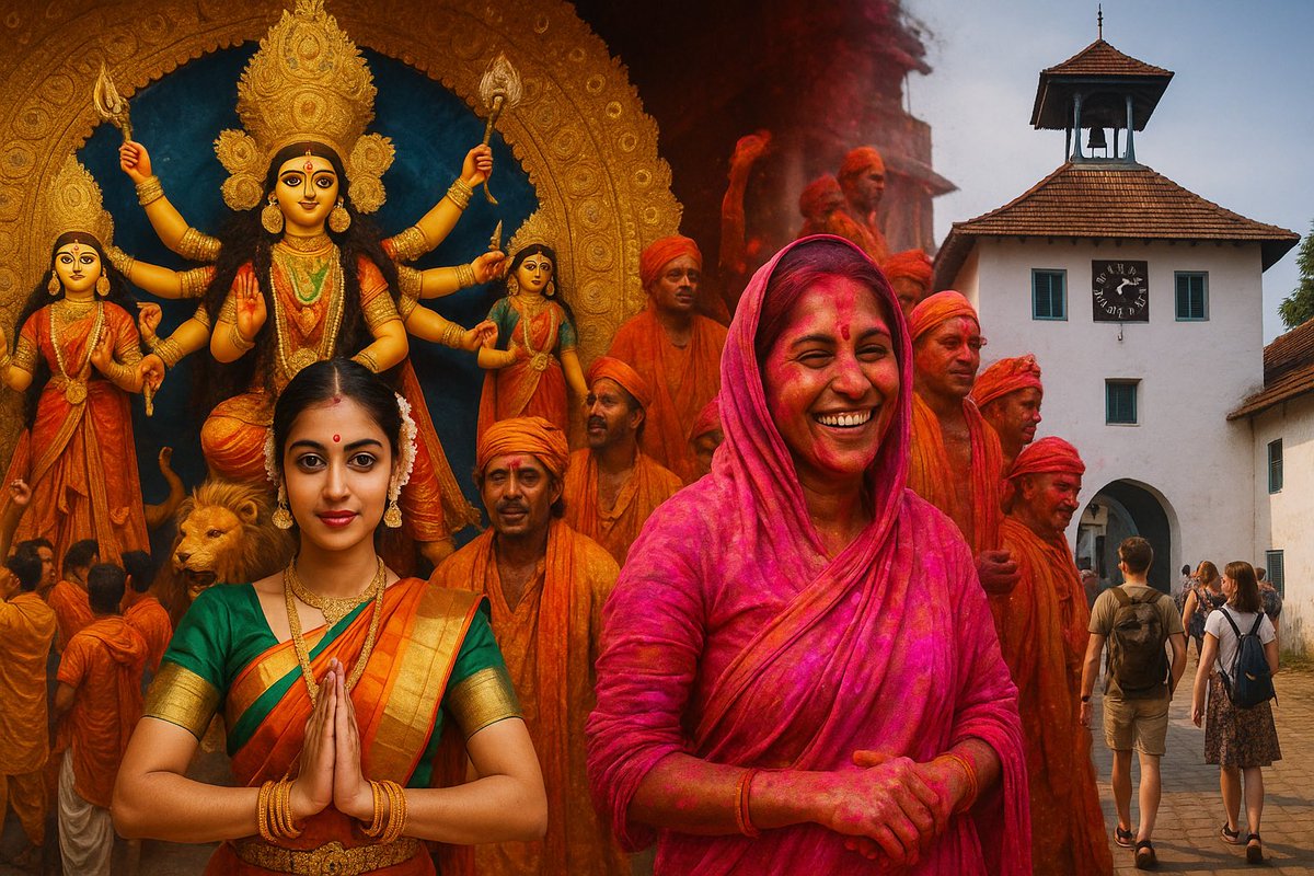 India’s cultural tourism is rising in 2025 with more travellers planning trips around heritage and festivals. Top spots include Kolkata during Durga Puja, Barsana for its unique Holi, and Kerala’s Onam celebrations.  #ITHC #ITHC2025