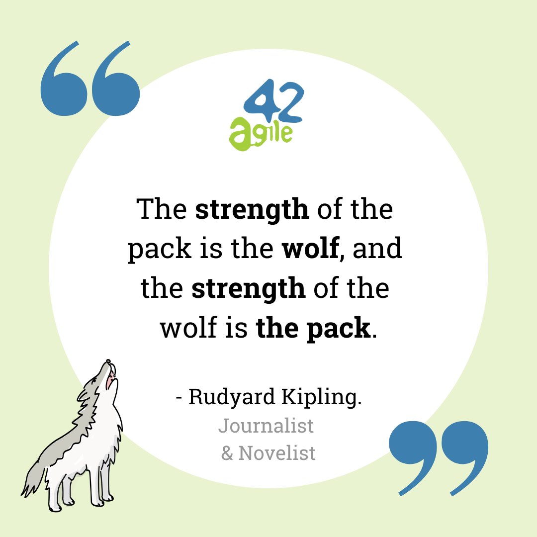 The wolf and the pack are inseparable. So too are the members of a successful team. 🐺

As Kipling so eloquently puts it, our individual strengths are amplified when we work as a cohesive unit.

Here's to another year of collaboration, camaraderie, and collective power!