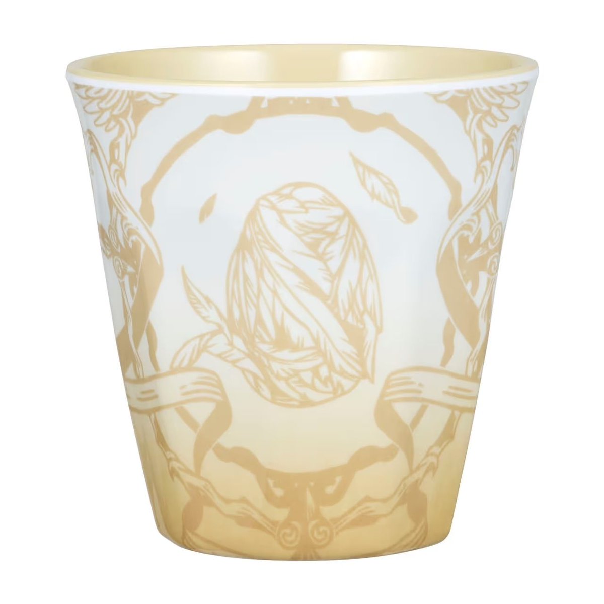 granblue_en's tweet photo. The Archangels and Fallen Angels also get melamine cups with their symbols on them. Also 800 yen, and also not recommended for microwaves or dishwashers. https://t.co/x9fWVxI2vw