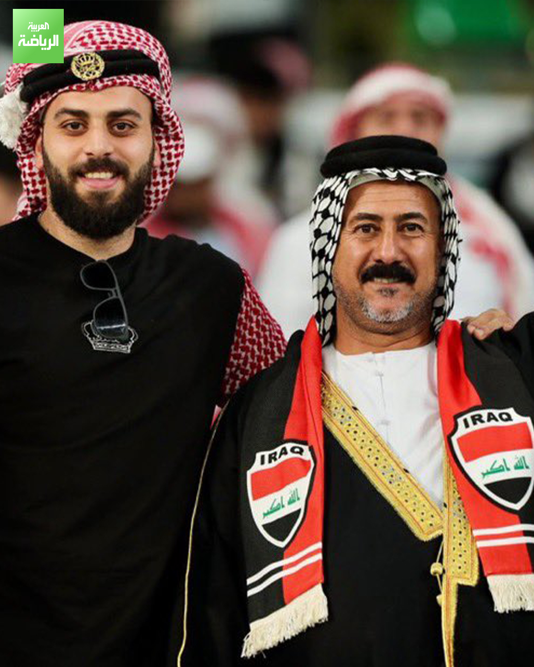 جانب من الحضور الجماهيري قبل انطلاق مباراة الأردن والعراق في كأس العرب 
