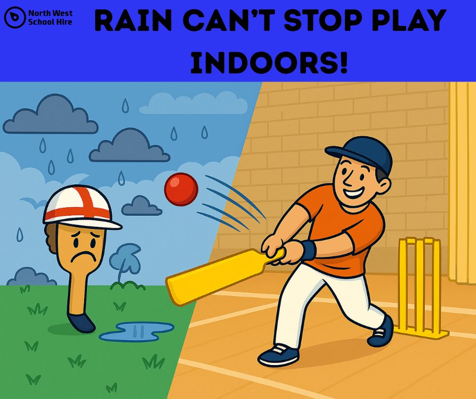 Frustrated with the Ashes? 🏏 Take matters into your own hands—indoors!
No rain delays. No excuses. Just cricket.
👉 nwsh.schoolhire.co.uk
#IndoorCricket #Ashes #BeatTheRain #GameOn #CricketLife #PlayIndoors