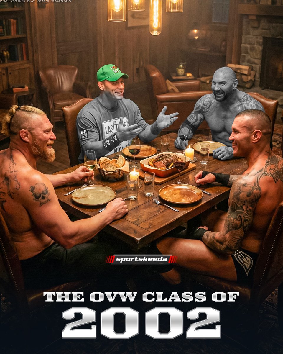 SKWrestling_'s tweet image. After John Cena retires tomorrow, we would only have Brock Lesnar and Randy Orton left from the Fantastic 4 of OVW 2002.

#SKWAI