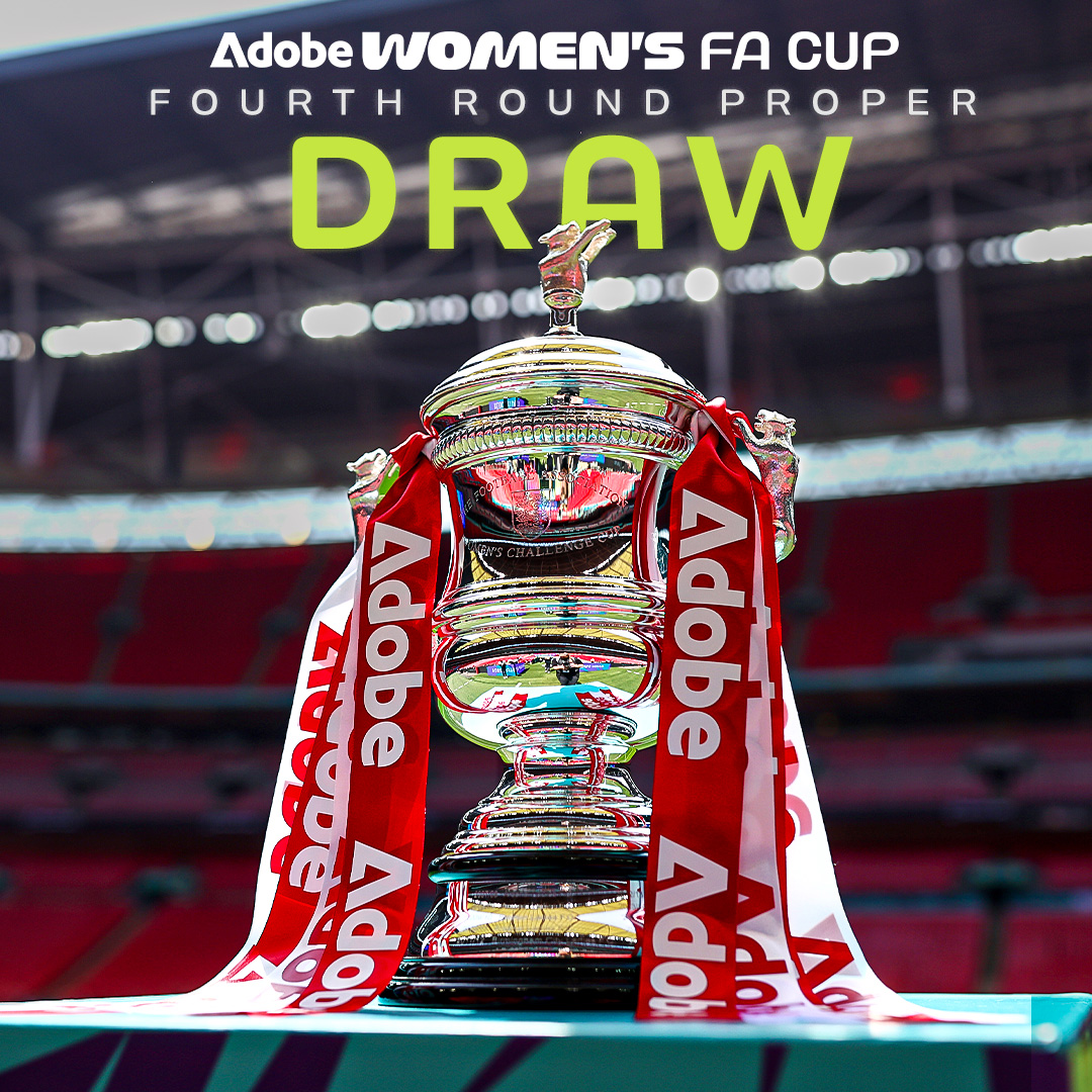 AdobeWFACup's tweet image. The draw for the #AdobeWomensFACup fourth round proper will be available to watch LIVE on our social channels!  

📅 Monday 15th December
⏰ 7pm 
🔗 the-fa.com/l5wot5
