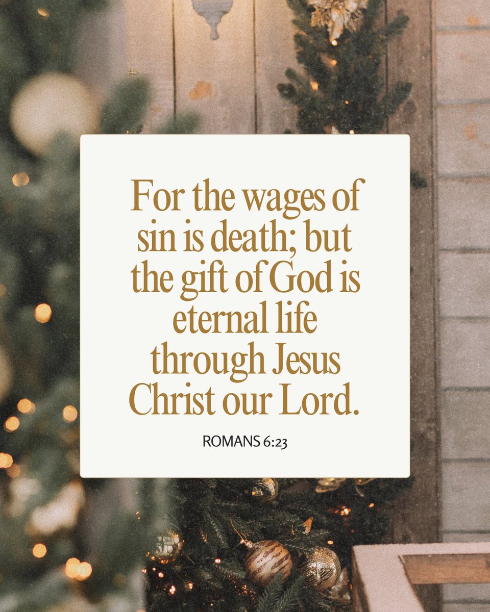 _kingdomthreads's tweet image. During Advent, we wait with longing—lighting candles, singing hope into the darkness, watching for the coming of Christ. And into this season of expectation, Romans 6:23 speaks with stunning clarity.