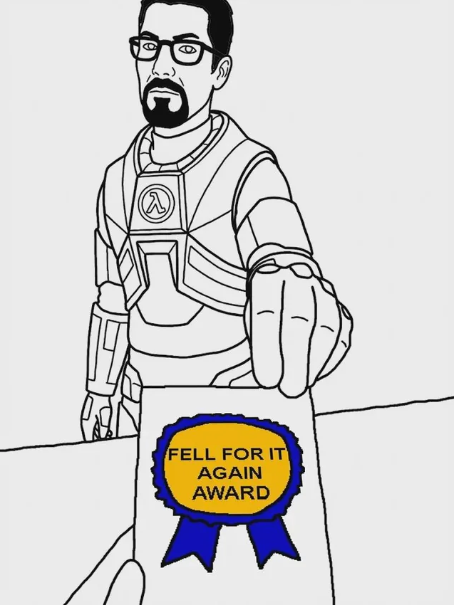 ByteFlowsss's tweet photo. No half life 3
they lied to us https://t.co/5RoXaowmN1