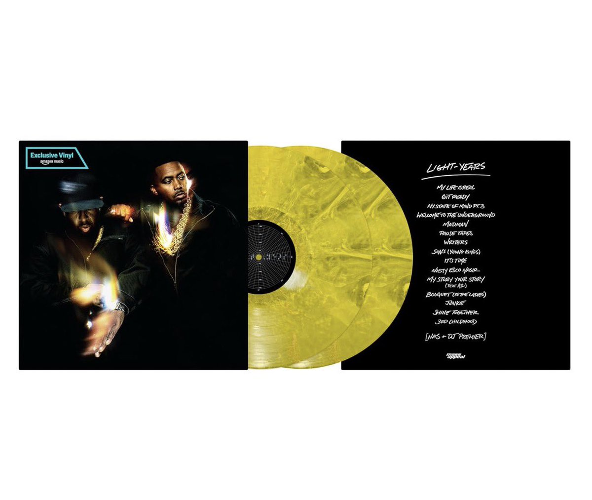 Nas & DJ Premier / Light-Years 2LP イエロー 🚨 Vinyl Release Nas & DJ Premier - Light-years @amazon Exclusive