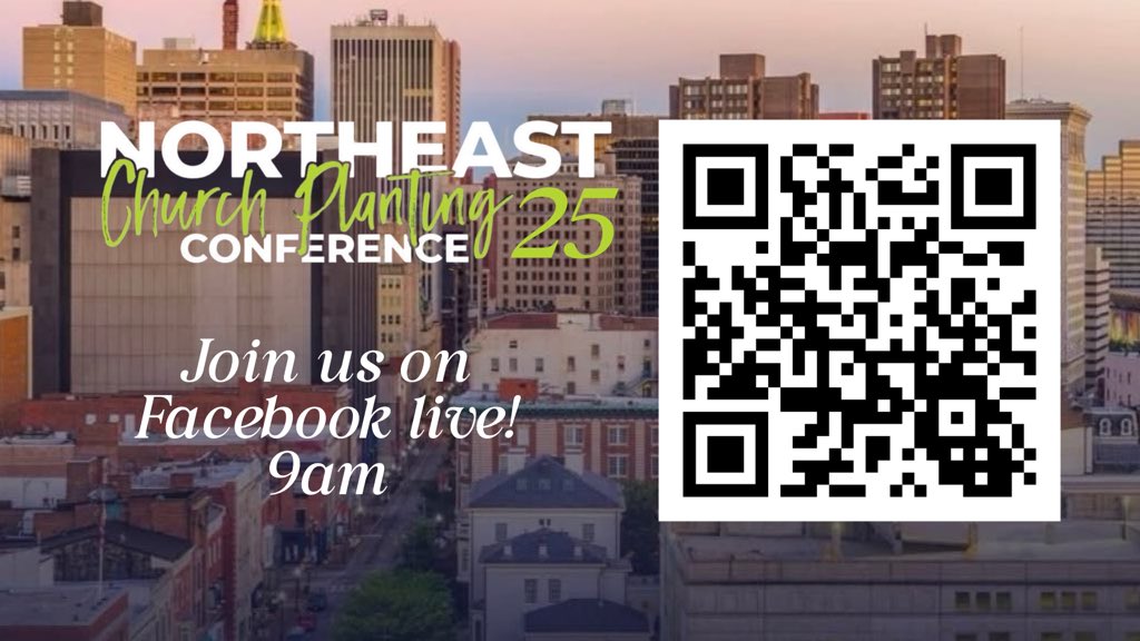 The church planting conference will be beginning at 10:00am. Link to the live broadcast and QR code for giving. 

facebook.com/woodlawn.bapti…