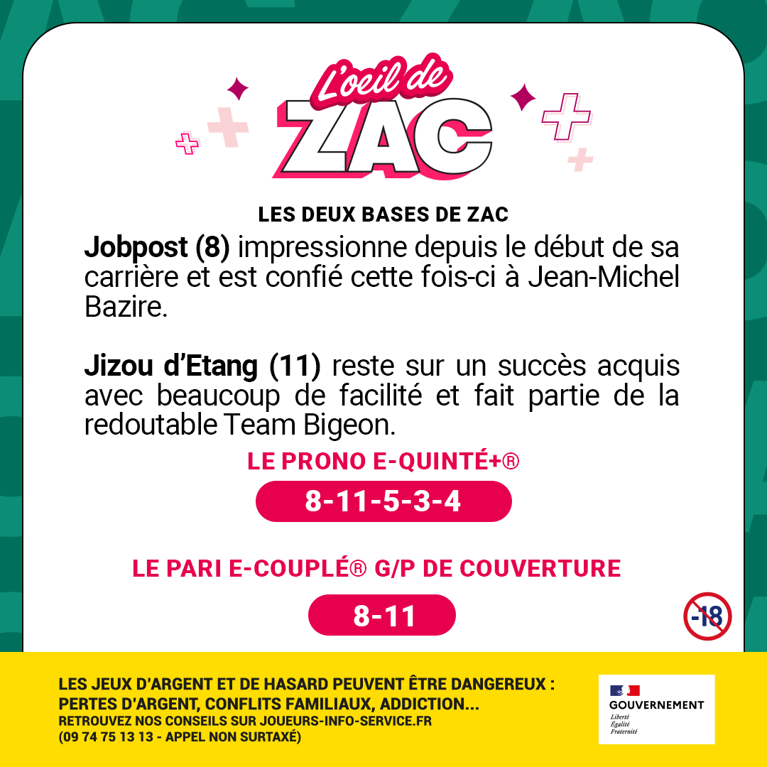 PMU_Hippique's tweet image. ☀ @MathieuZacc vous emmène à Paris-Vincennes pour ce nouveau #ZacDimanche !

Au programme, l'étude du e-Quinté+®️ (R1C4), du Prix de Vincennes (R1C3) &amp;amp; un coup de téléphone à Thomas Levesque.